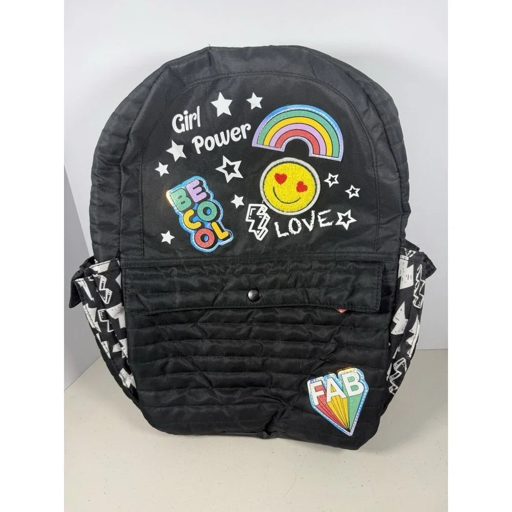 Wonder Nation Girl Power Black Backpack Be Cool Love Fab School Bag